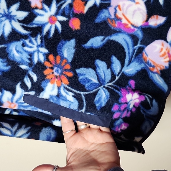 Vera Bradley Quarter Snap Floral Fleece Women's Pullover Sweatshirt - Picture 7 of 8